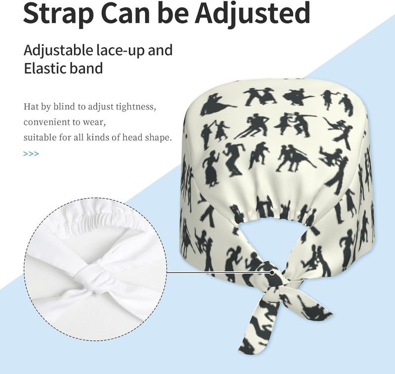 YANGZHI Unisex Adjustable Surgical Sweatband - Elastic Bandage Cap - Scrub Caps for Nurse Working Cap - Image 4